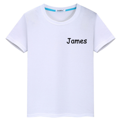 Personalized T-Shirt with Embroidered Name Gift for Kids