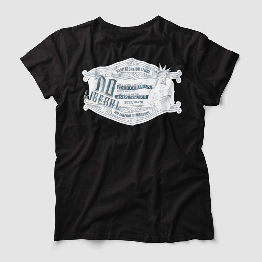 Custom T-Shirts for Women Engraved Name Liberty will be busy taking care of children Feminist T-shirt Gifts for Her