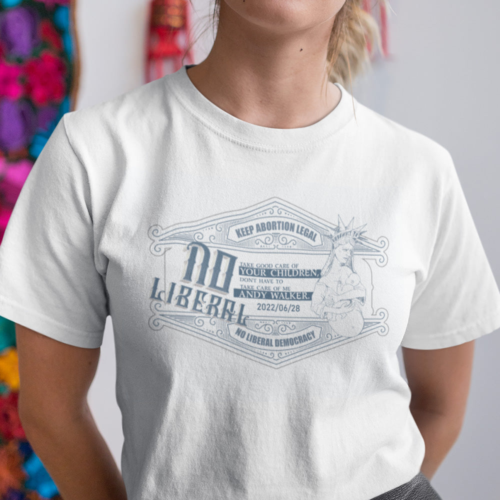 Custom T-Shirts for Women Engraved Name Liberty will be busy taking care of children Feminist T-shirt Gifts for Her