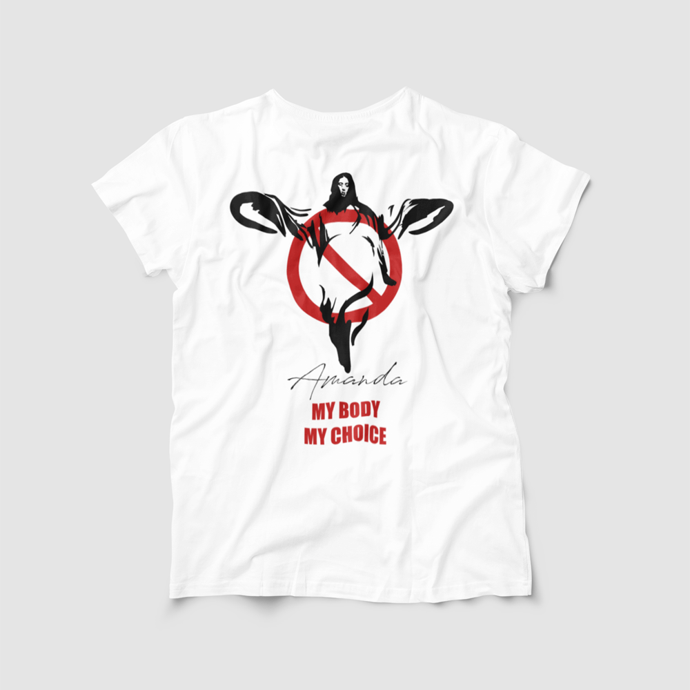 Custom T-Shirts for Women Engraved Name My Body My Choice Feminist T-shirt Gifts for Her