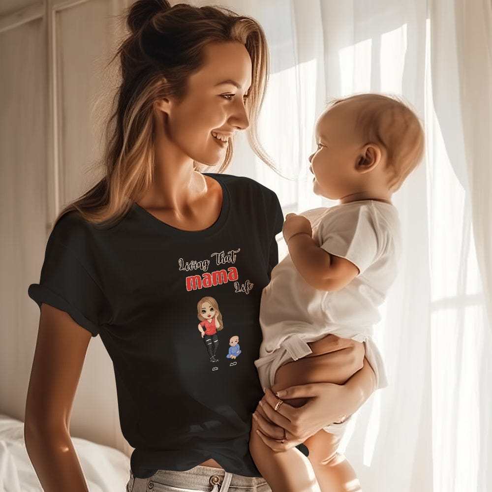 Custom Engraved T-Shirt Living That Grandma Life Pretty Girl Gift For Grandma