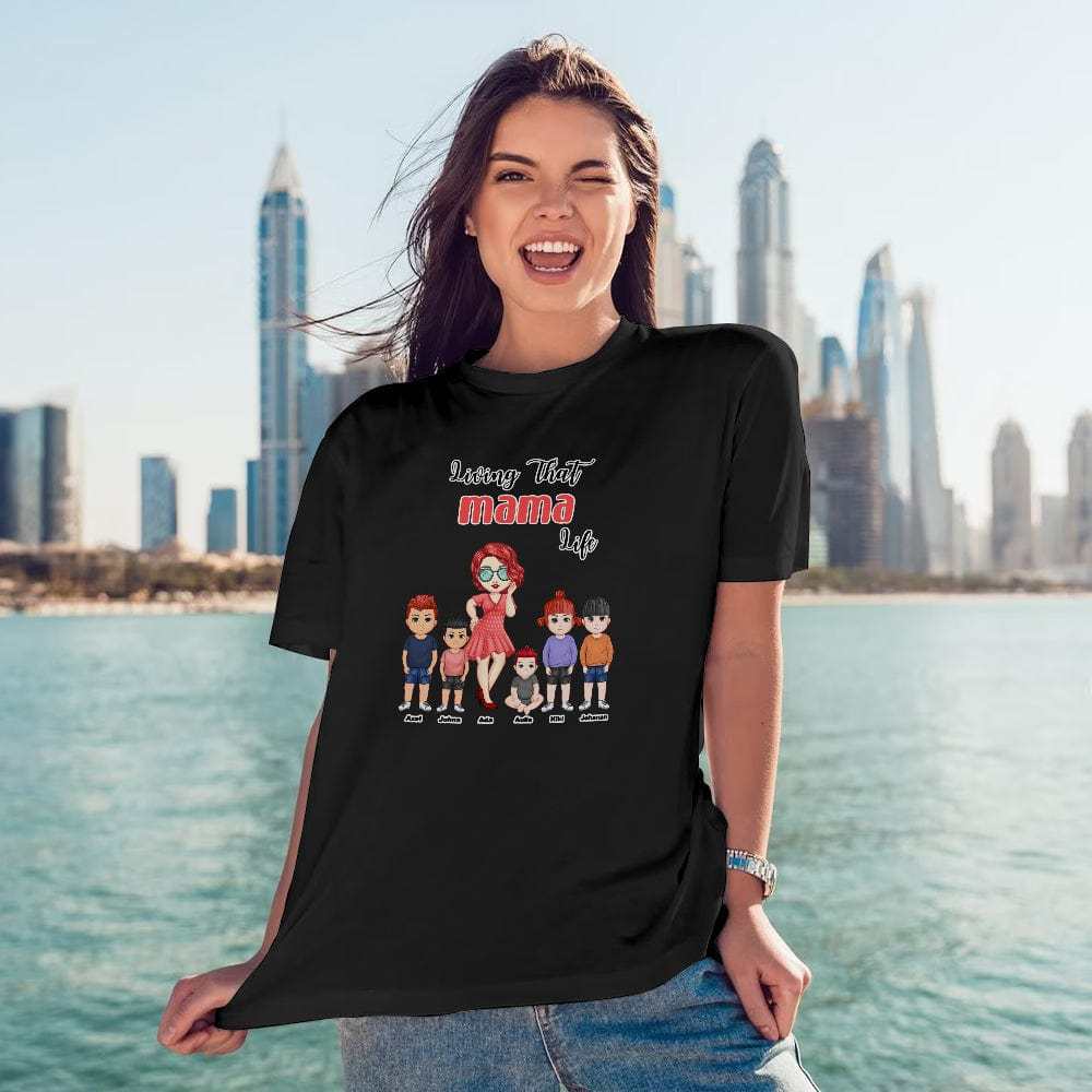 Custom Engraved T-Shirt Living That Grandma Life Pretty Girl Gift For Grandma