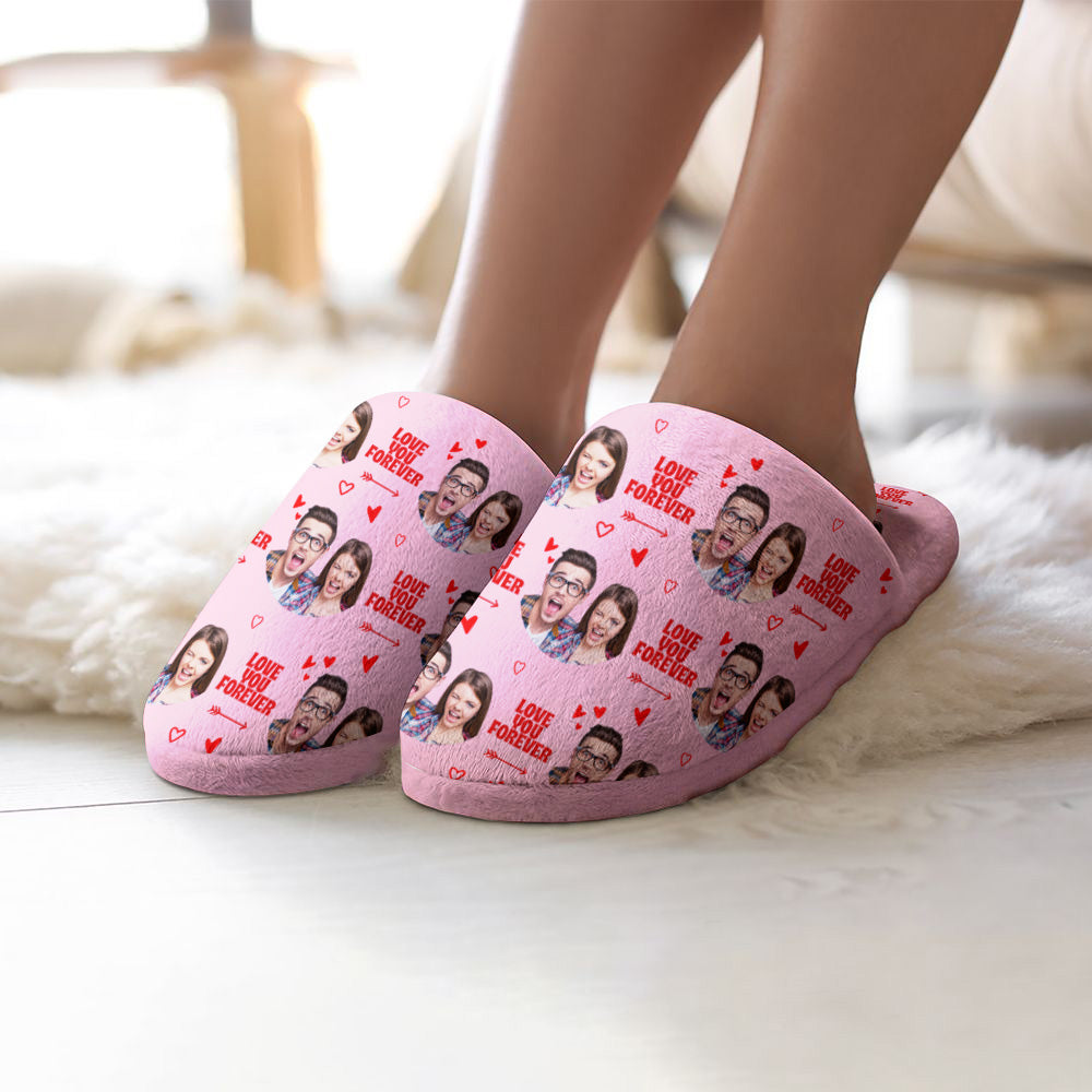 Custom Women's and Men's Slippers Personalized Casual House Shoes Indoor Outdoor Bedroom Cotton Slippers