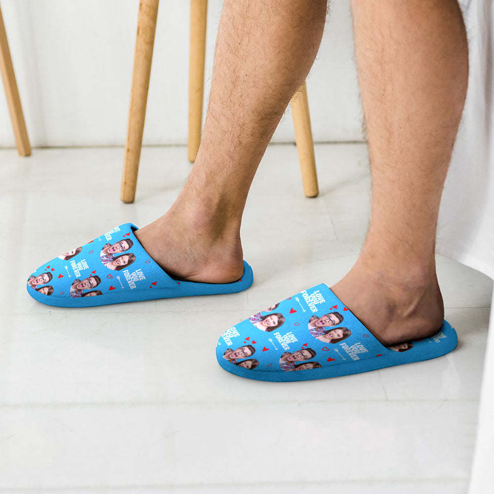 Custom Women's and Men's Slippers Personalized Casual House Shoes Indoor Outdoor Bedroom Cotton Slippers