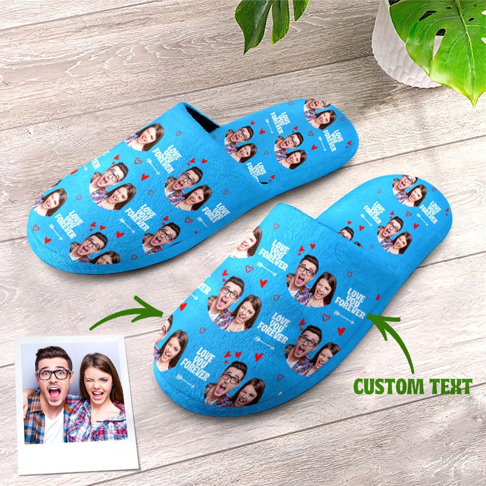 Custom Women's and Men's Slippers Personalized Casual House Shoes Indoor Outdoor Bedroom Cotton Slippers