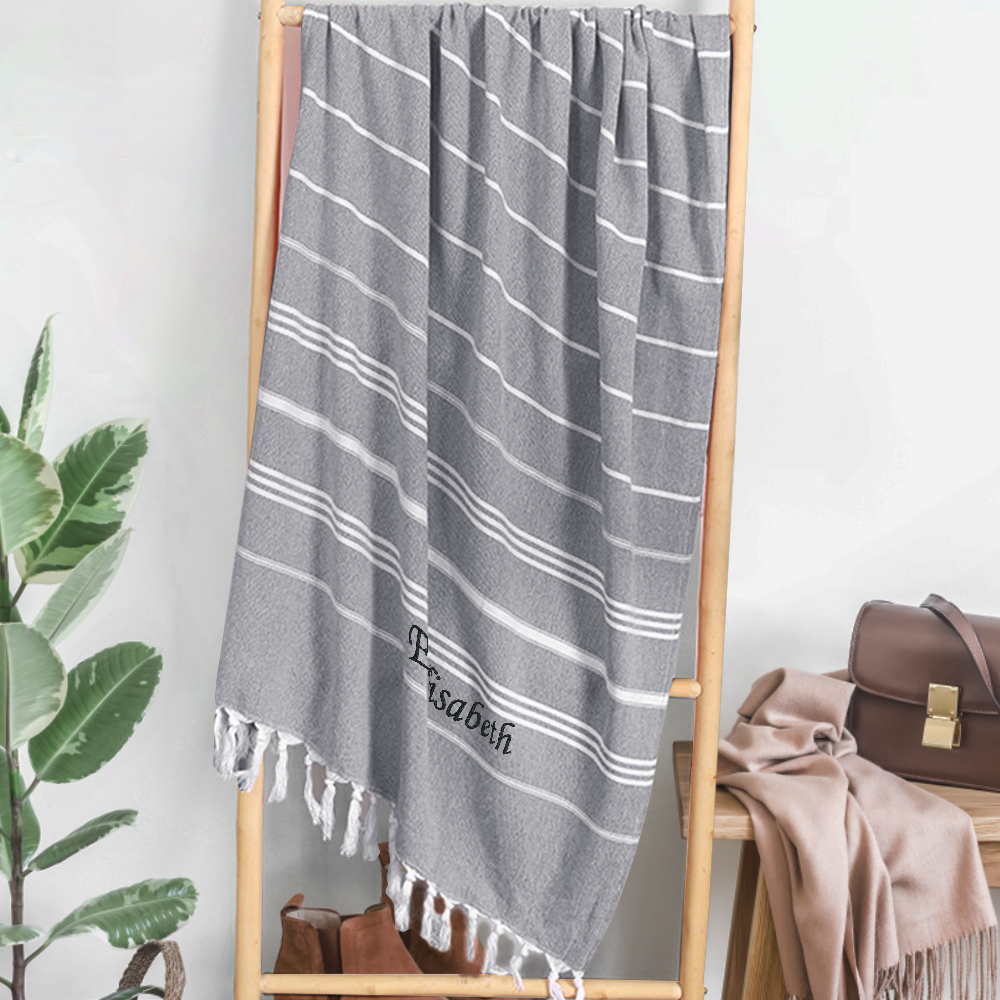 Personalized Name Fringe Beach Towel - Perfect Bridesmaids' Gifts Wedding Gifts