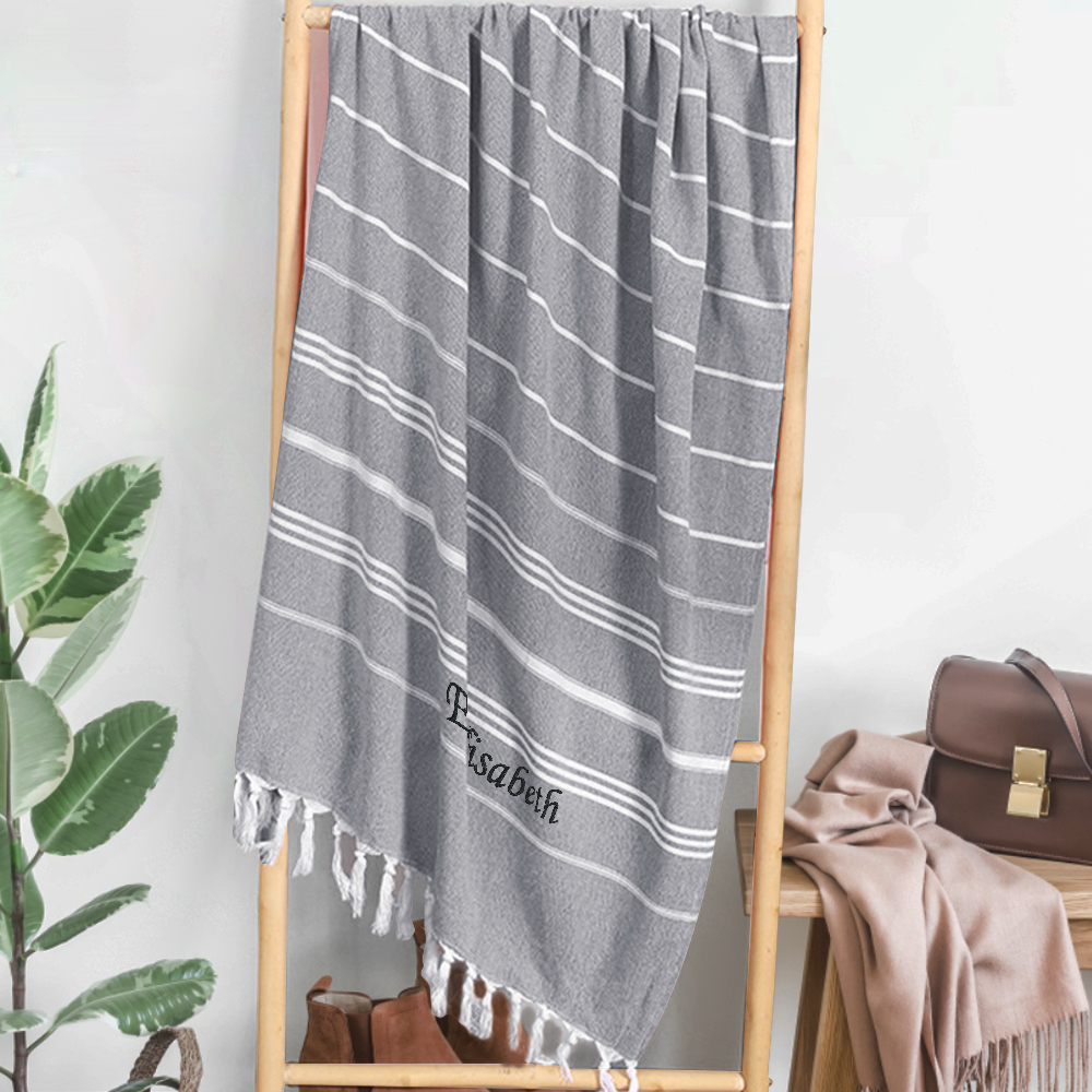 Personalized Name Fringe Beach Towel - Perfect Bridesmaids' Gifts Wedding Gifts