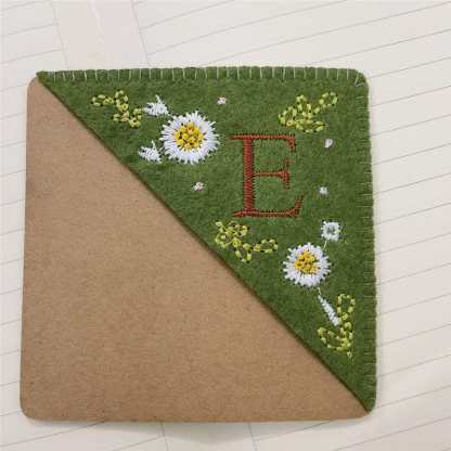 Personalized Bookmark with Initial Custom Embroidered Bookmark Gift for Book Lovers