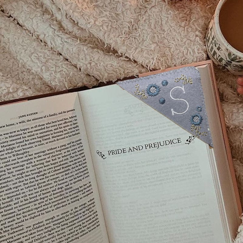 Personalized Bookmark with Initial Custom Embroidered Bookmark Gift for Book Lovers