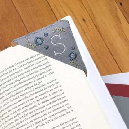 Personalized Bookmark with Initial Custom Embroidered Bookmark Gift for Book Lovers