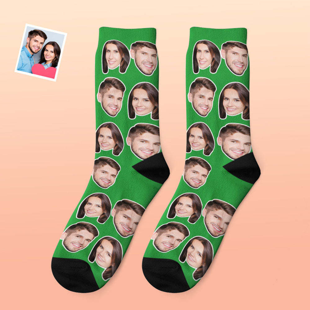 Custom Photo Thick Socks Winter Warm Couple Gifts