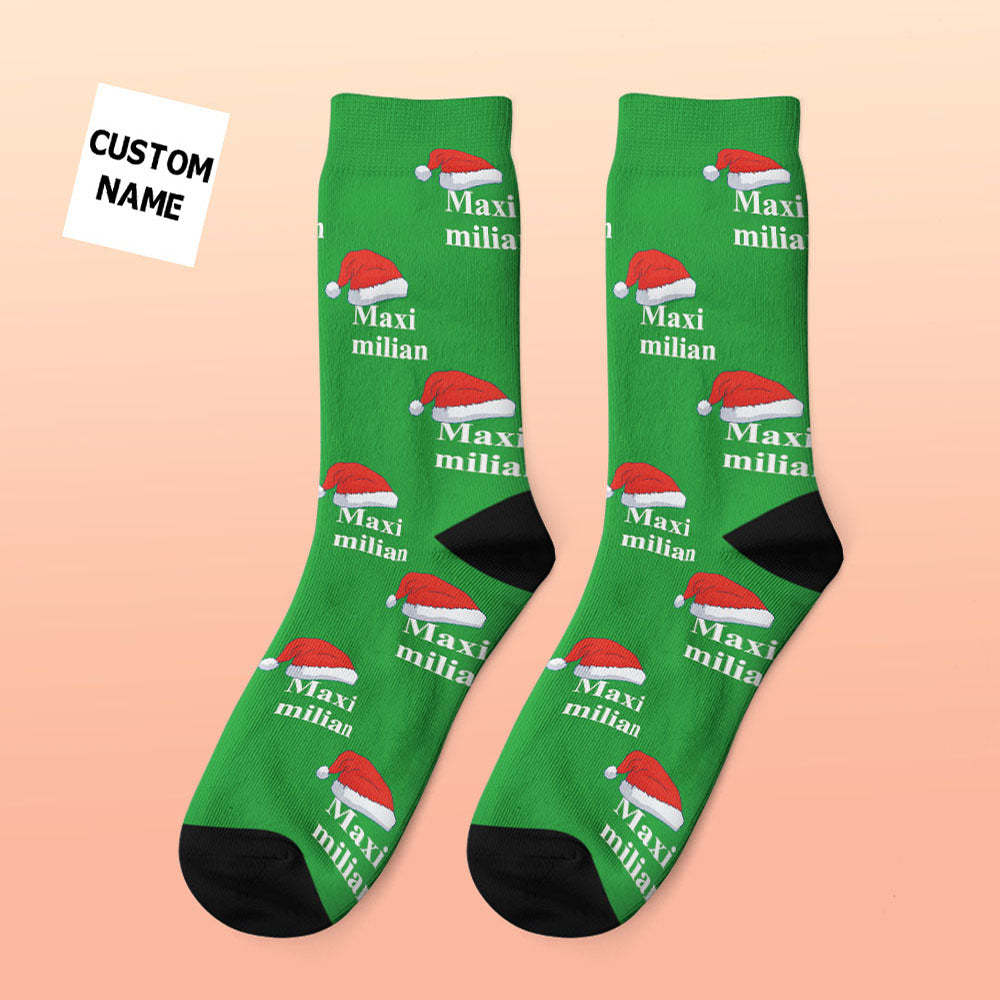 Custom Engraved Thick Socks Custom Name Christmas Gifts