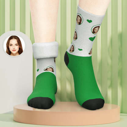 Custom Photo Thick Socks Custom Face Love Warm Gifts