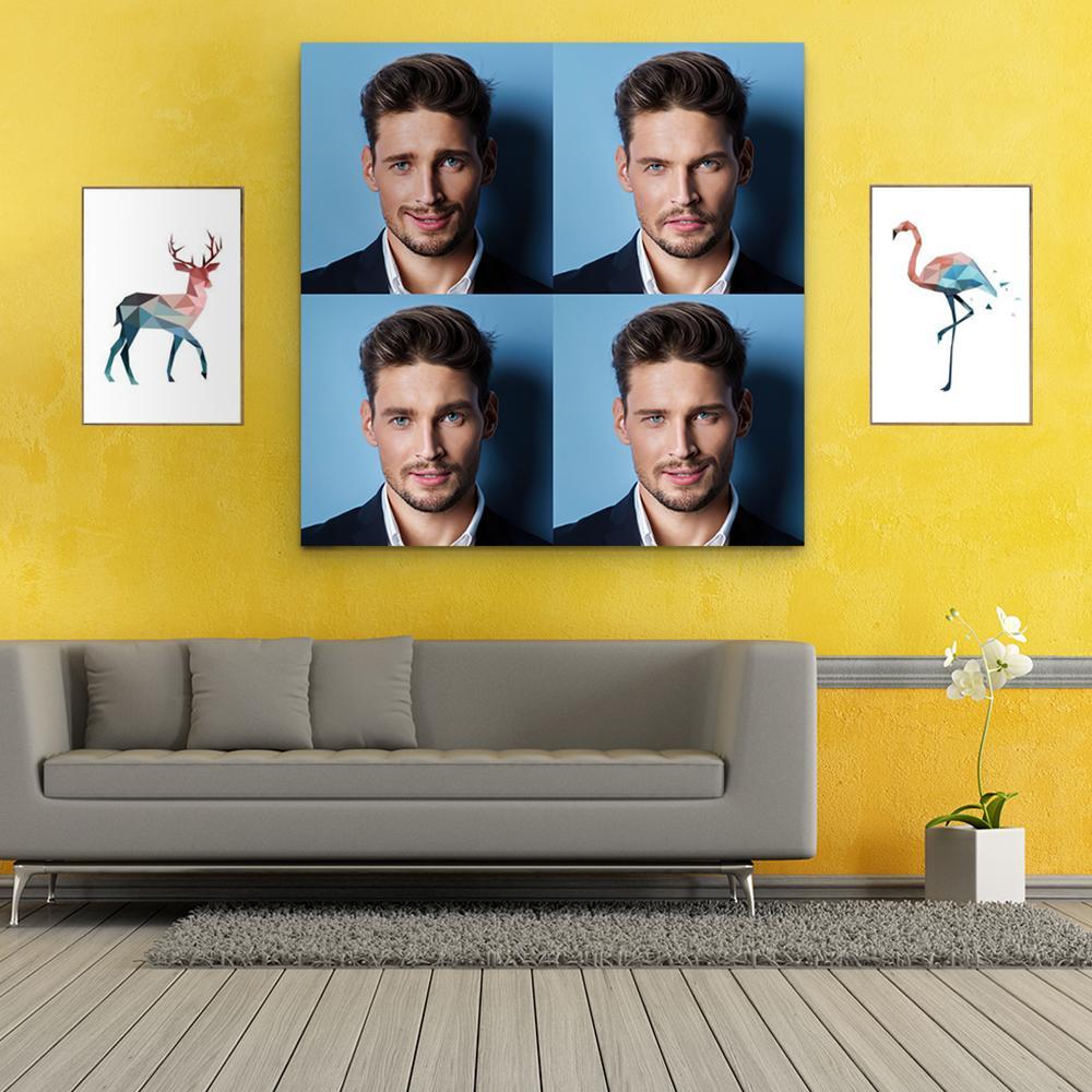 Custom Funny Character Expression Painting Multiple Photo Painting Gifts Canvas Painting