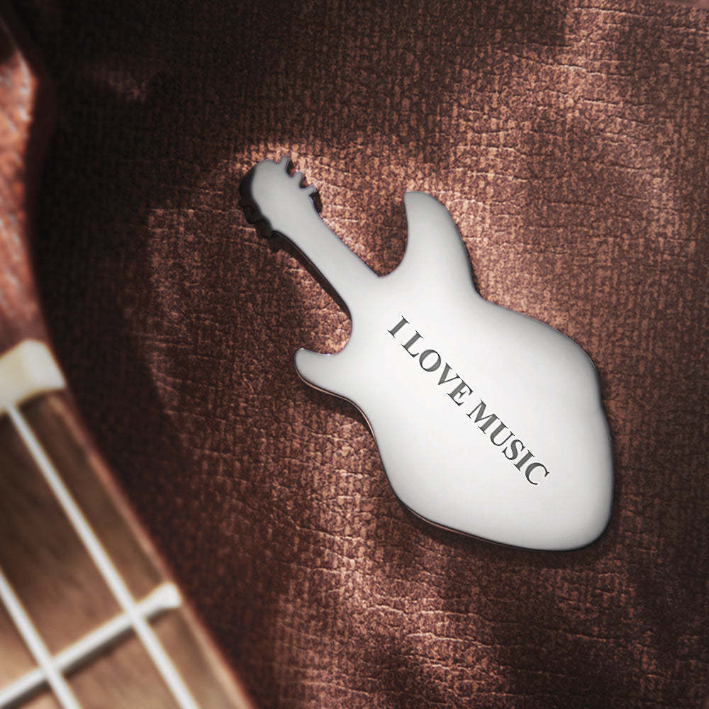 Personalized Engraved Guitar Pick Custom Guitar-Shaped Pick Gift for Guitarist