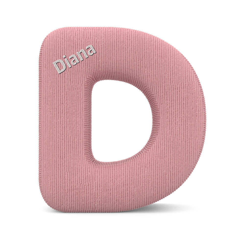 Personalized Alphabet Letter Pillow with Embroidery Name Custom Initial Cushion Unique Gifts