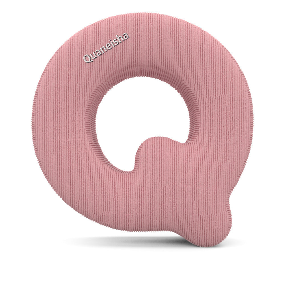 Personalized Alphabet Letter Pillow with Embroidery Name Custom Initial Cushion Unique Gifts