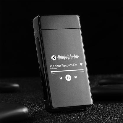 Personalized Music Code Engraved Lighter Custom Playlist Lighter