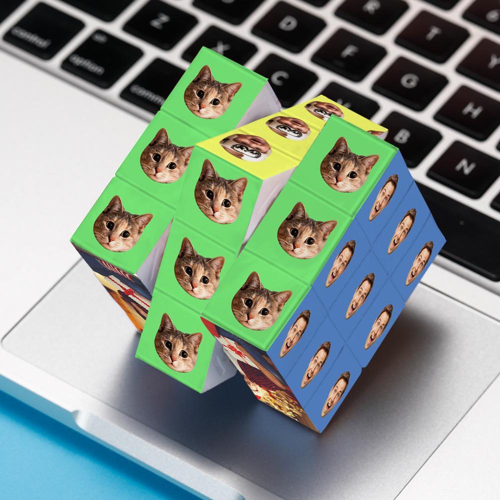 Custom Photo Face Cube Creative Multiphoto Gifts Magic Cube