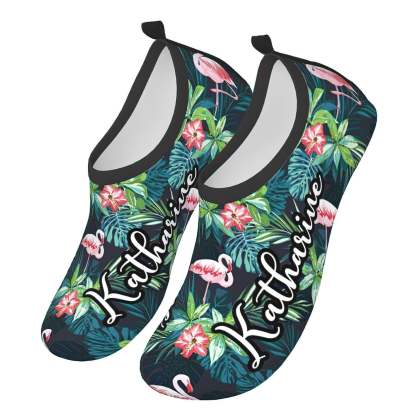 Personalized Water Sports Shoes Custom Name Slip Resistant Work Shoes Quick Dry Swim Shoes for Pool Beach Sand