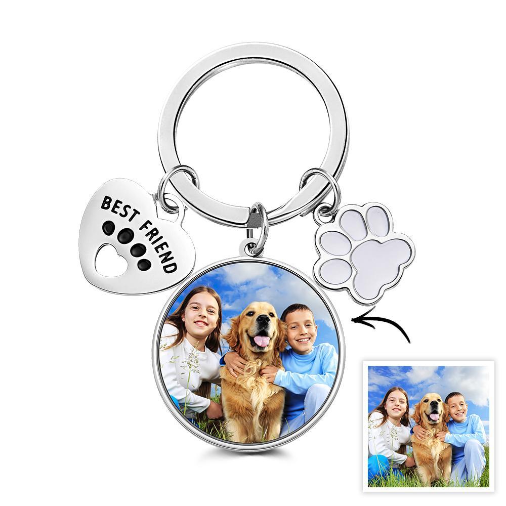 Custom Photo Keychain Best Friend Pet Dog Love Gifts