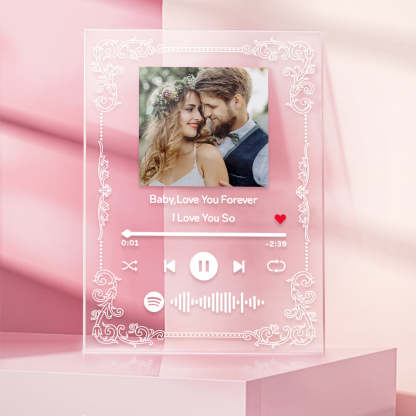 Custom Photo Plaue Acrylic Music Keychain Custom Couple Photo For Girlfriend