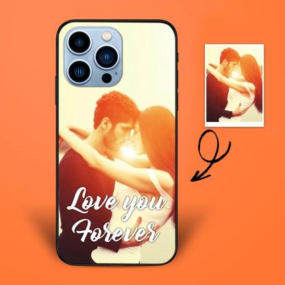 Custom Photo iPhone 13/12 Case With Name Engraved Photo And Text Phone Case With Soft Shell