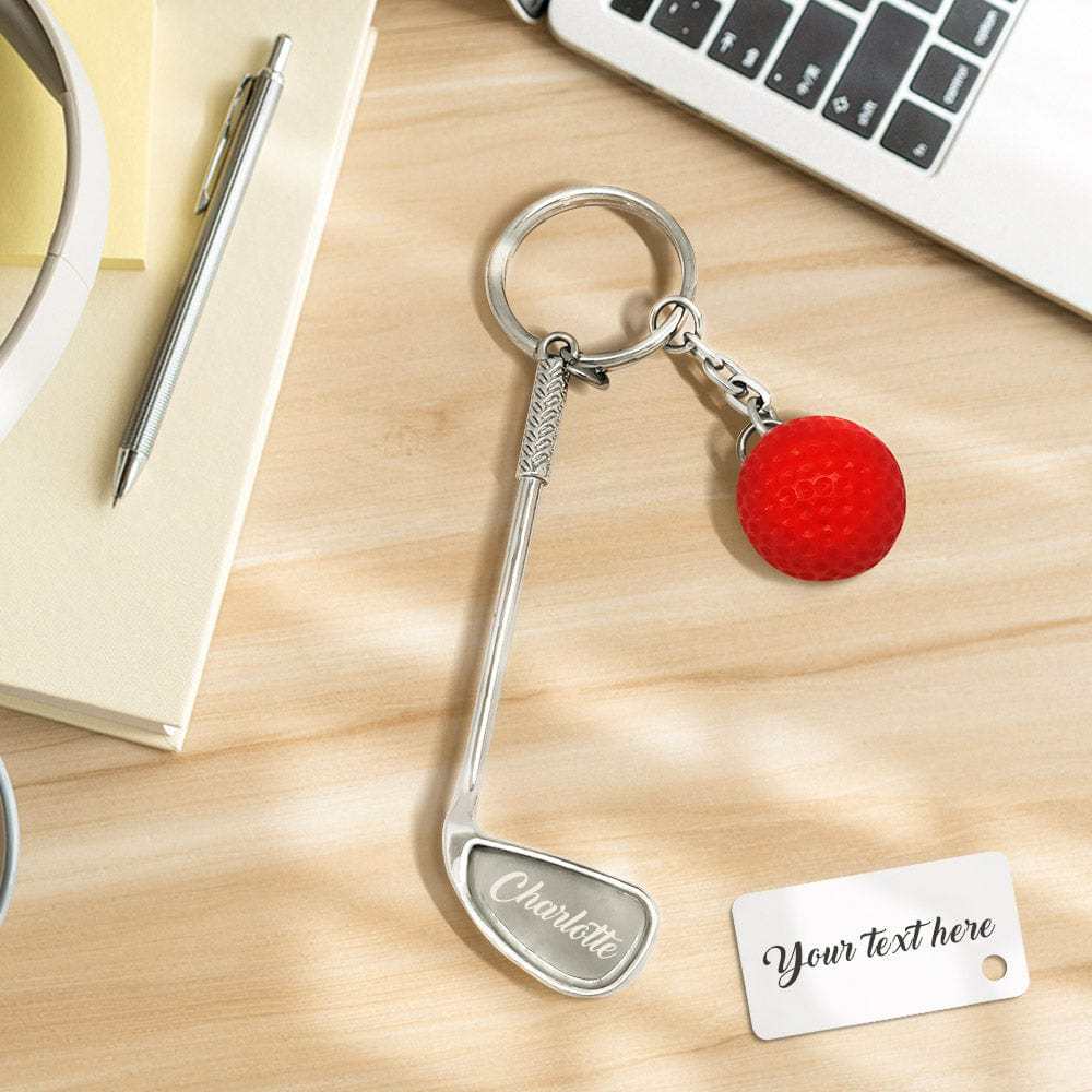 Golf Ball Keychain Personalized Name Keychain Gift for Golf Lover