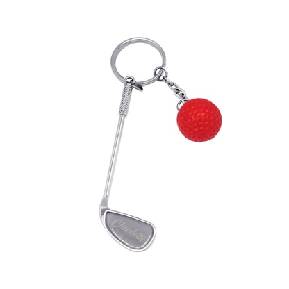 Golf Ball Keychain Personalized Name Keychain Gift for Golf Lover