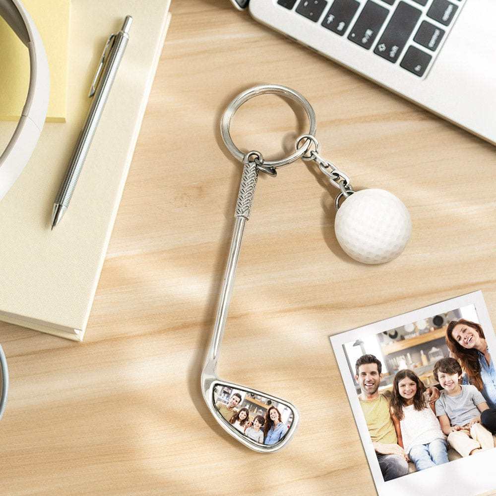 Golf Keychain Personalized Photo Keychain Gift for Golf Lover