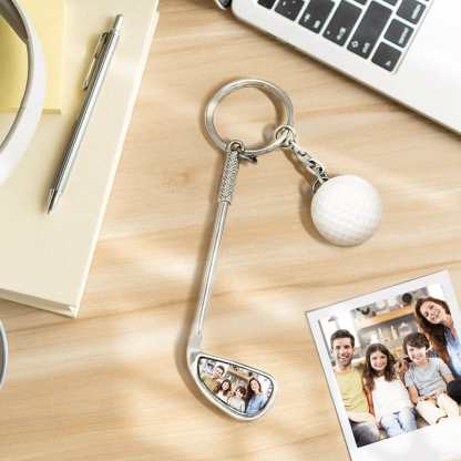 Golf Keychain Personalized Photo Keychain Gift for Golf Lover