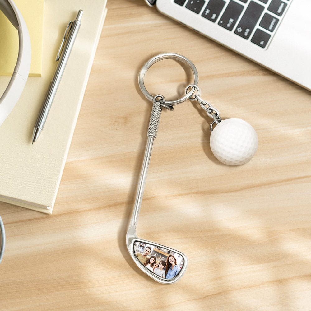 Golf Keychain Personalized Photo Keychain Gift for Golf Lover