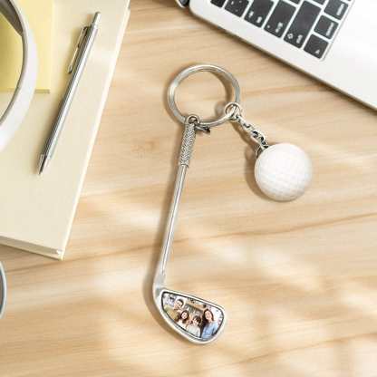 Golf Keychain Personalized Photo Keychain Gift for Golf Lover