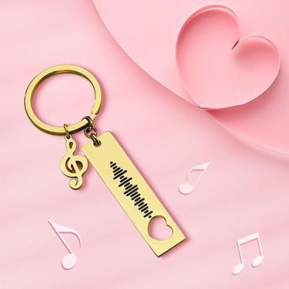 Custom Scannable Music Code Keychain with Muisc Note