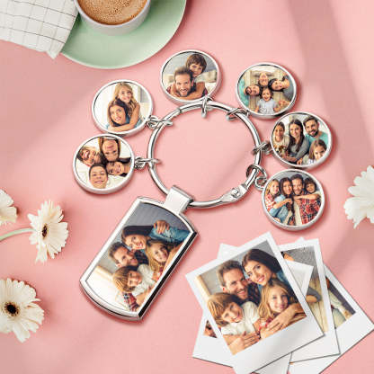 Custom Photo Metal Keychain Personalized Keychain Gift for Him or Her