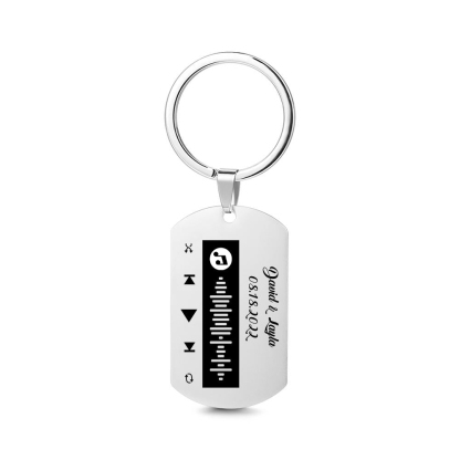 Custom Keychain with Picture Custom Scannable Code Music Song Code Keychain Personalized Master Custom Picture Keychain