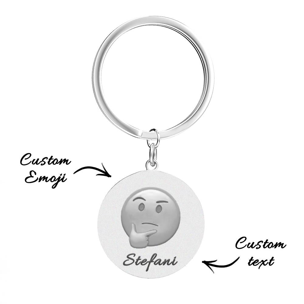 Emoji Keychain, Custom Keychain, Personalized Emoji Funny Gifts, Cool Keychains, Unique Gifts