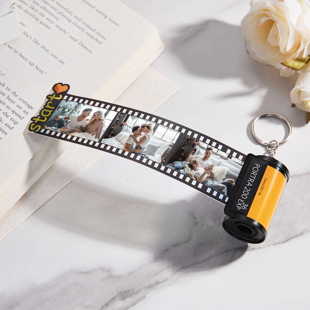 Custom Photo Film Roll Keychain Personalized Vintage Roll Keychain Anniversary Gift