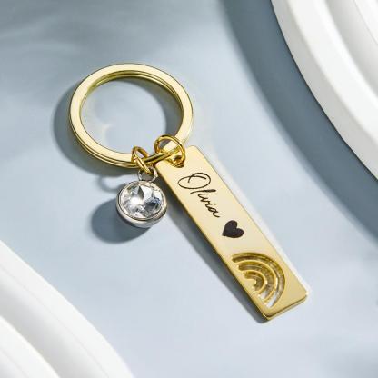 Custom Engraved Keychain Creative Rainbow Unique Gifts