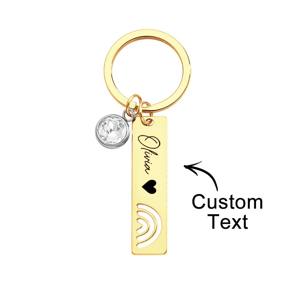 Custom Engraved Keychain Creative Rainbow Unique Gifts
