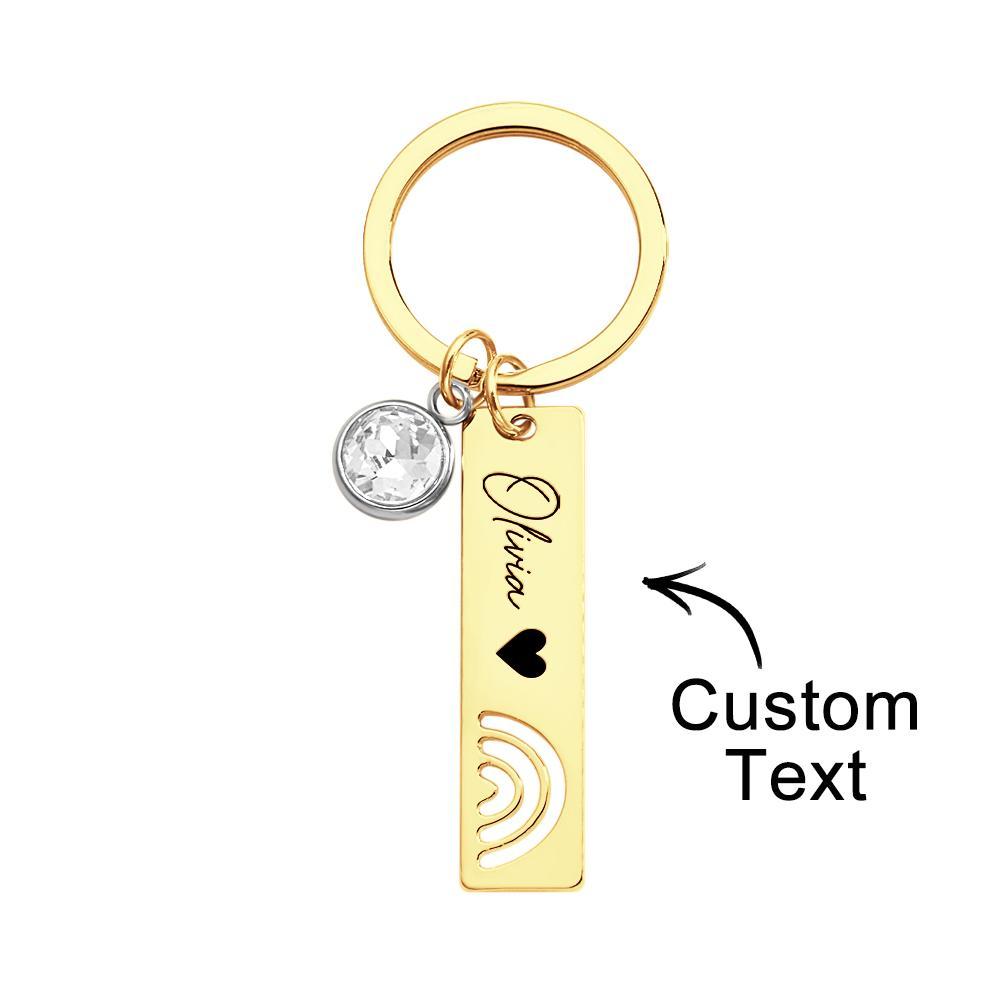 Custom Engraved Keychain Creative Rainbow Unique Gifts