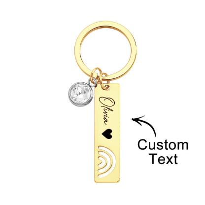Custom Engraved Keychain Creative Rainbow Unique Gifts