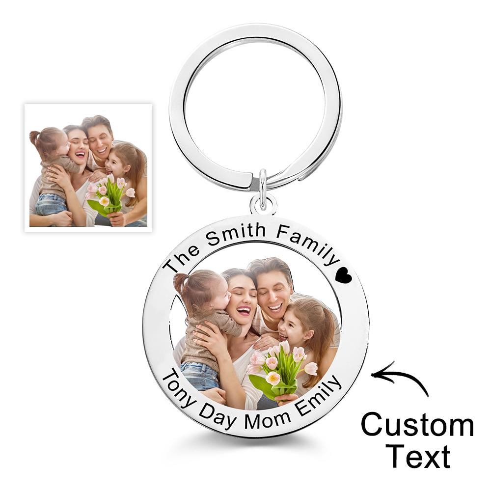 Custom Photo Keychain Creative Family Theme Gifts