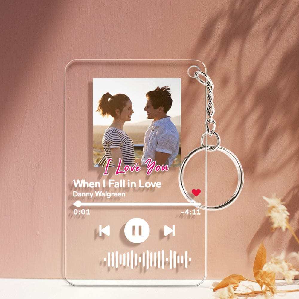 Custom Scannble Keychain/Plaque/Night Light Gifts For Lover Decorated Letter - I Love You