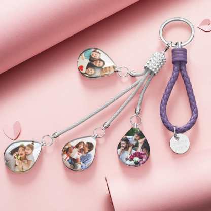 Custom Photo Keychain Diamond Inlaid Crystal Keychain Unique Gifts