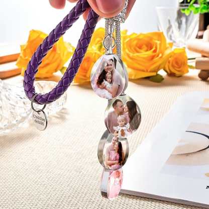 Custom Photo Keychain Diamond Inlaid Crystal Keychain Unique Gifts
