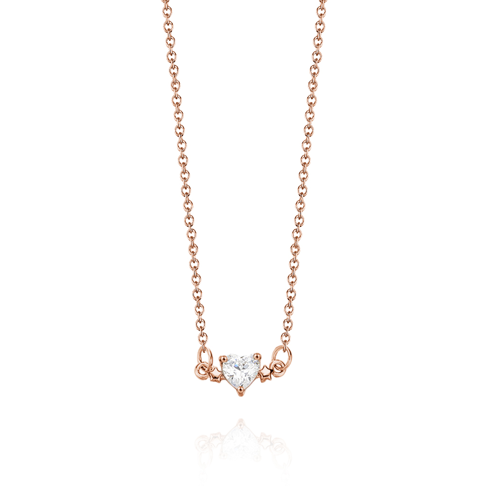 Personalized Heart-Shaped Birthstone Necklace Anniversary Birthday Gift for Her