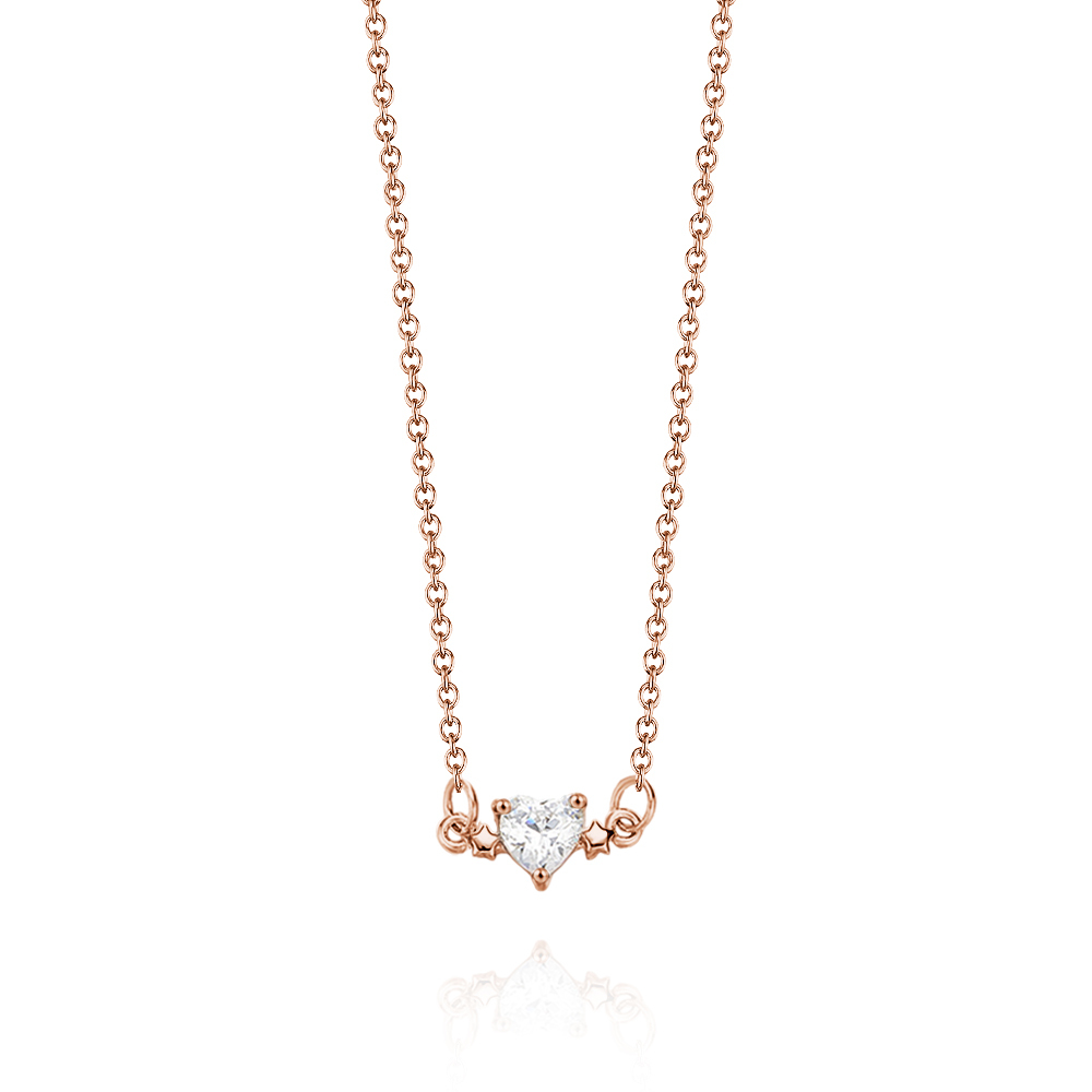 Personalized Heart-Shaped Birthstone Necklace Anniversary Birthday Gift for Her