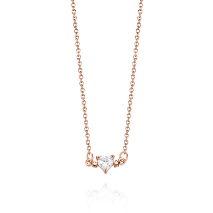 Personalized Heart-Shaped Birthstone Necklace Anniversary Birthday Gift for Her