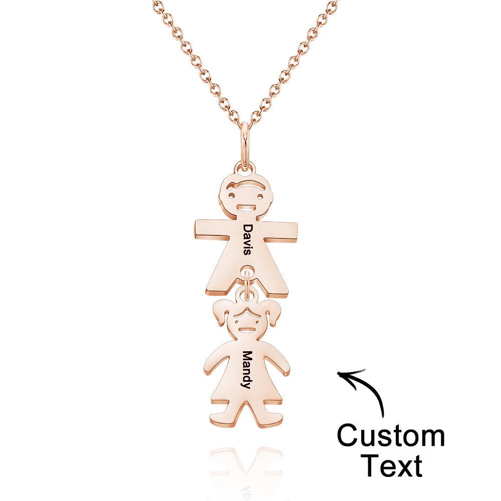 Custom Name Engraved Necklace Child Creative Gifts